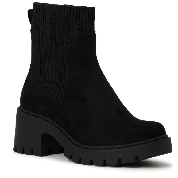 No Boundaries Shoes - No Boundaries Women's Chelsea Boots with Knit Panel | Size 8